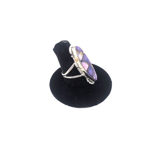 Navajo Ring‎ Purple Dahlia Handcrafted Native American Jewelry Sz 9US ** - Picture 3 of 10